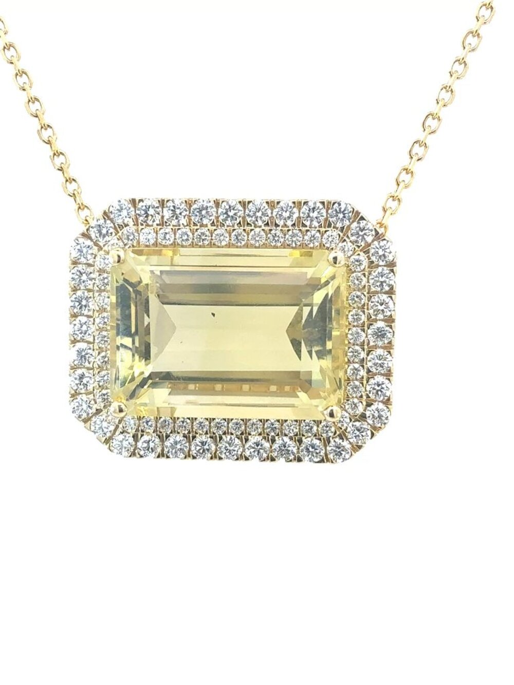 Natural Citrine Diamond Necklace 18" 14k Gold 19.96 TCW Certified $7,950 604482